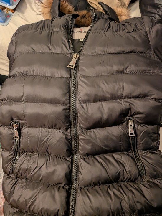 Moncler Jackets & Blazers - Moncler Black Quilted Puffer Jacket with Fur Trim Size 2 Women